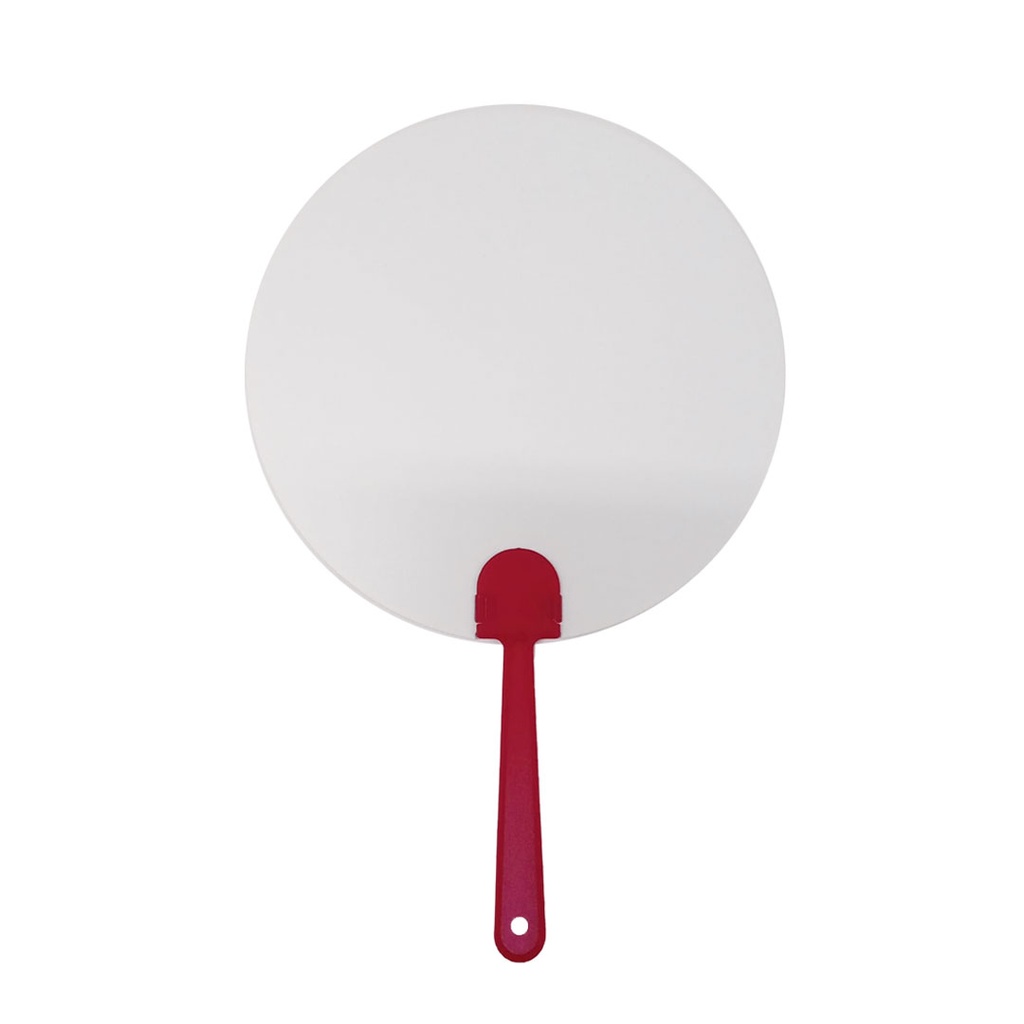 [P298053] Abanico Plástico Rojo Redondo