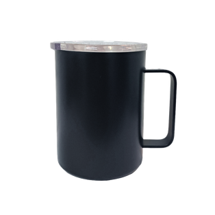Taza Acero Inoxidable Negro 14 Oz Termica Doble Pared Con Tapa  Hermetica 11.5*11.8*8.7