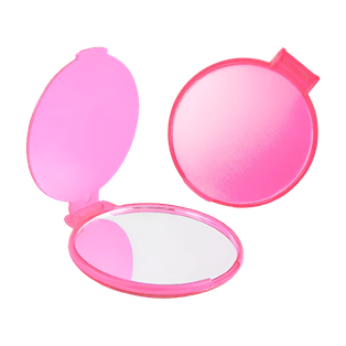 Espejo Plástico Fucsia 6.3 Cm De Bolsillo