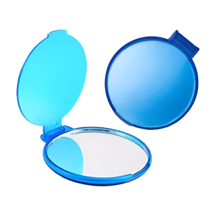 Espejo Plástico Azul 6.3 Cm de Bolsillo