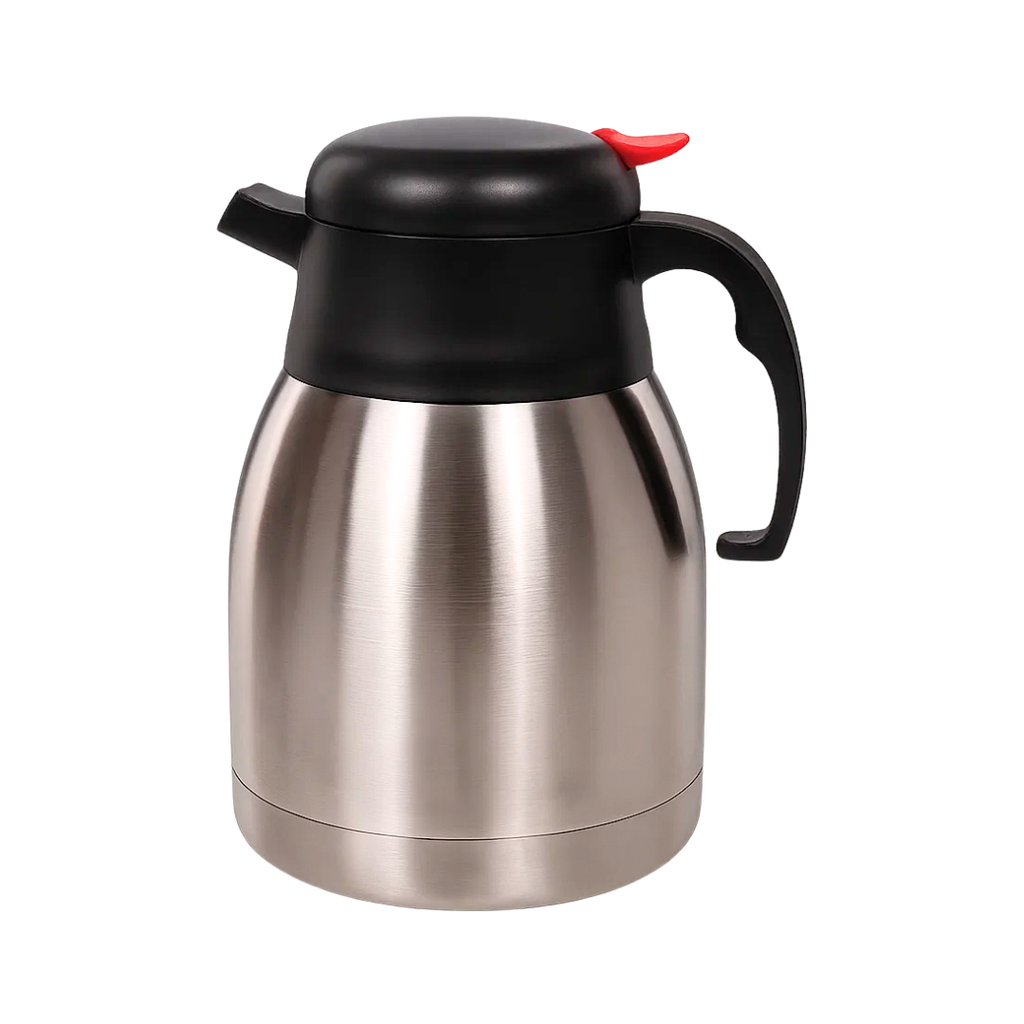 [H552007] Tetera Acero Inoxidable Plateado 1.2 L con Tapa Plastica Negra