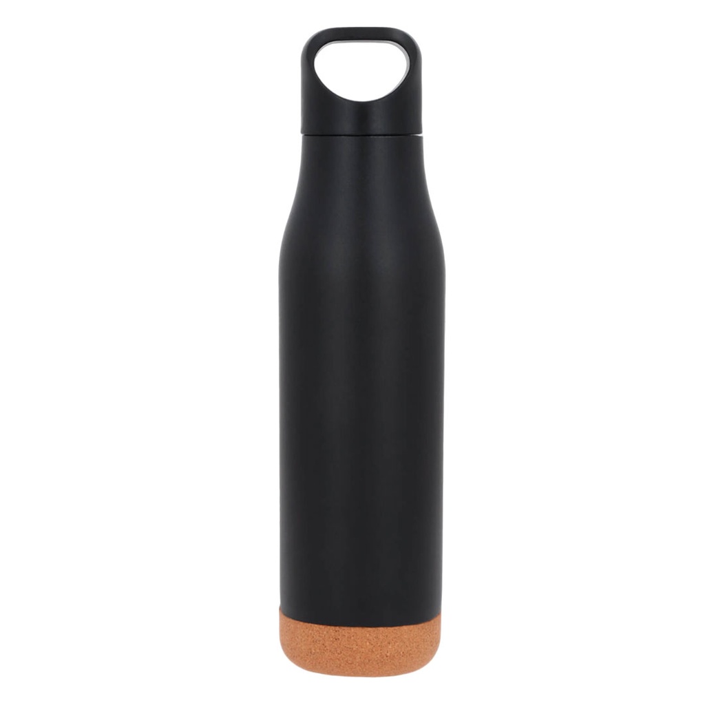 [P251374] Pachon Acero Inoxidable Negro 501 Ml Ocampa Doble Pared Base de Corcho 7*27.3