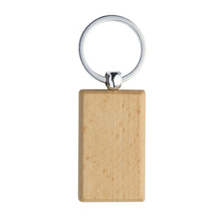Llavero Bambú Natural 5.1*3.2*0.7 Cm Rectangular