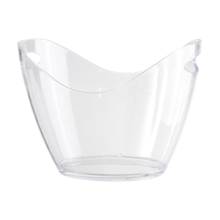 Hielera Plástico Transparente 8 Ltr Con Agarradores