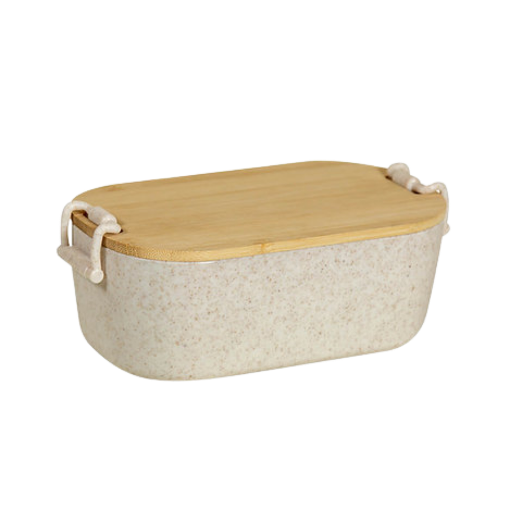 [P251373] Fiambrera Fibra de Trigo Natural Yosemite con Tapa de Bambu