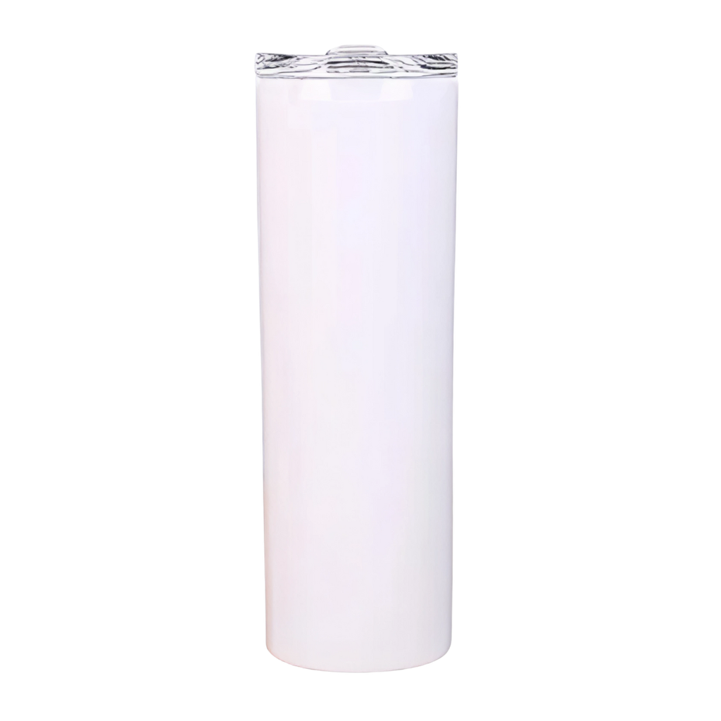 [P251362] Vaso Acero Inoxidable blanco mate 20 oz doble pared con pajilla