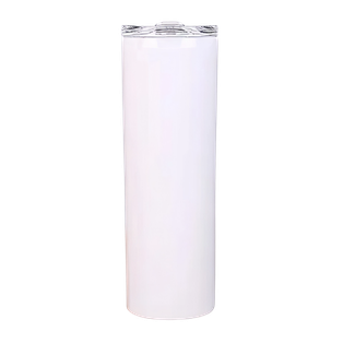 Vaso Acero Inoxidable blanco mate 20 oz doble pared con pajilla