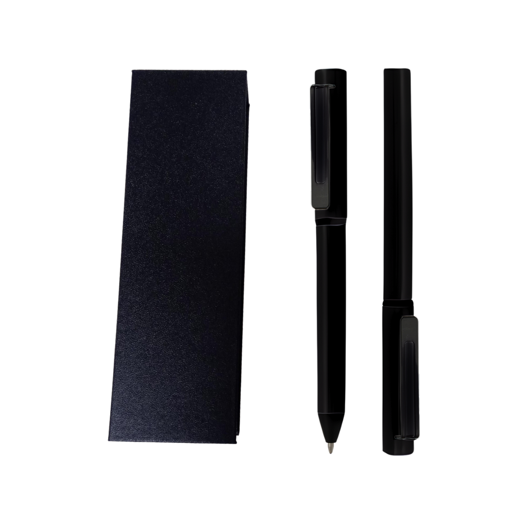 [P286097] Lapiceros Acero Inoxidable negro Lord Set 2 pcs en caja