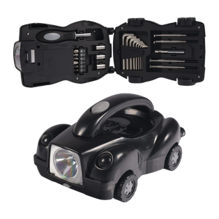 Herramienta Acero Inoxidable negro 20*13.1*9.9 cm 23 pcs en caja linterna forma de carro