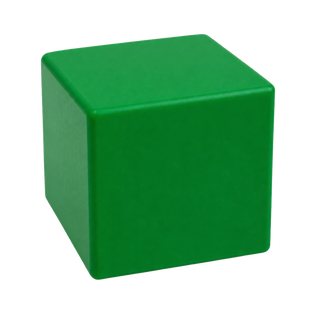 Antiestres Pu Verde 5 cm cubo orillas redondas