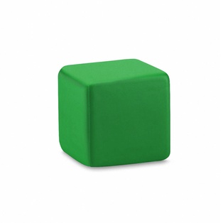 Antiestres Pu Verde 5 cm cubo orillas redondas