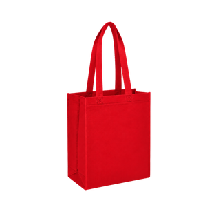 Bolsa Ecologica rojo 40*35*12 cm con fuelle sellada 80g