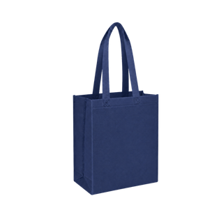 Bolsa Ecologica azul oscuro 40*35*12 cm con fuelle sellada 80g
