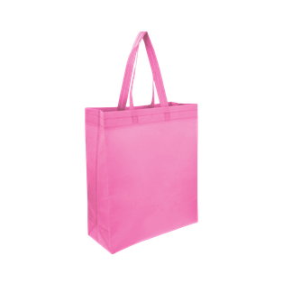 Bolsa Ecologica rosado 40*35*12 cm con fuelle sellada 80g