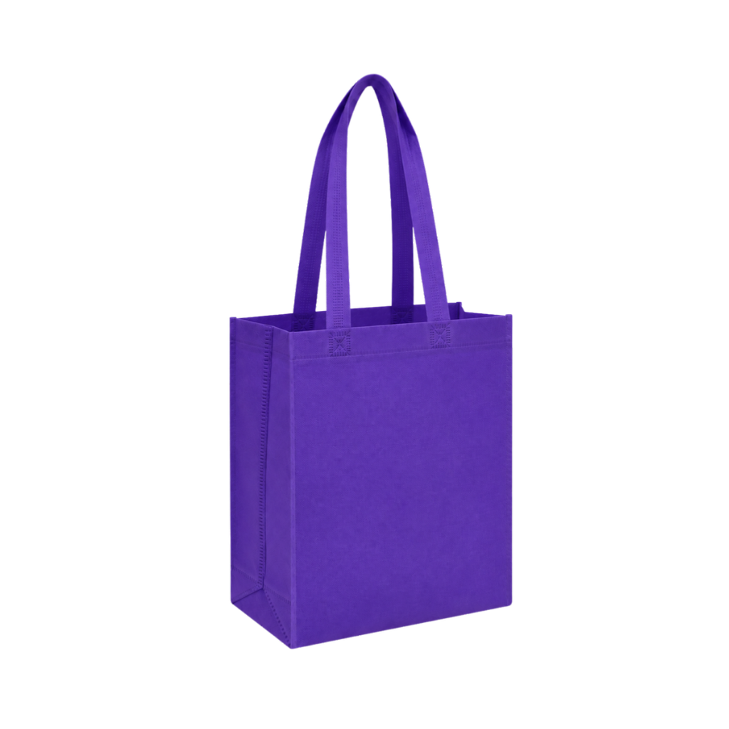 [P266063] Bolsa Ecologica morado 40*35*12 cm con fuelle sellada 80g