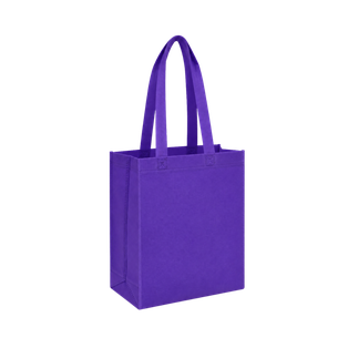 Bolsa Ecologica morado 40*35*12 cm con fuelle sellada 80g