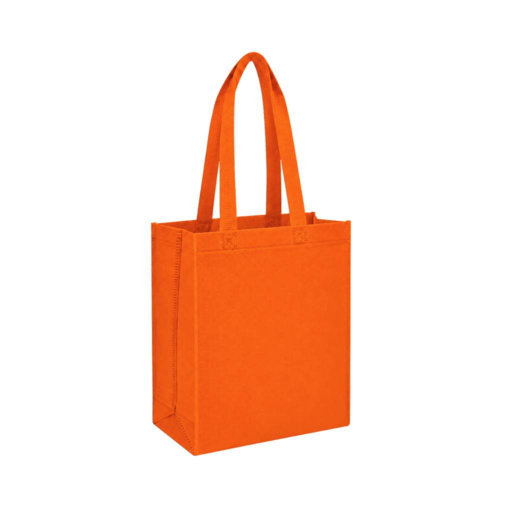 [P266062] Bolsa Ecologica anaranjado 40*35*12 cm con fuelle sellada 80g