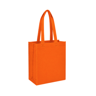 Bolsa Ecologica anaranjado 40*35*12 cm con fuelle sellada 80g