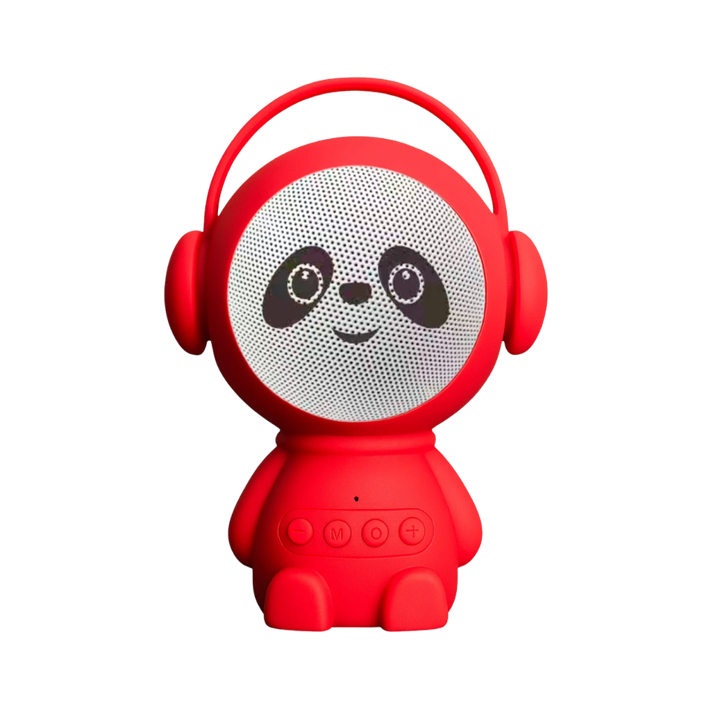[TG104149] Bocina plástico rojo 9.5*8*15 cm panda con carita