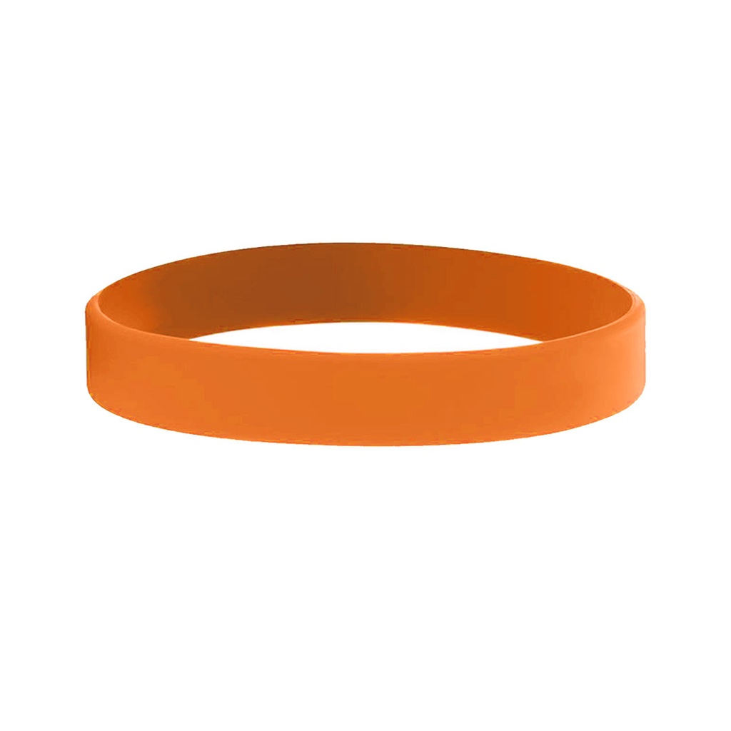 [P266113] Pulseras Silicón anaranjado 20.2*1.2*0.2 Cm para adulto
