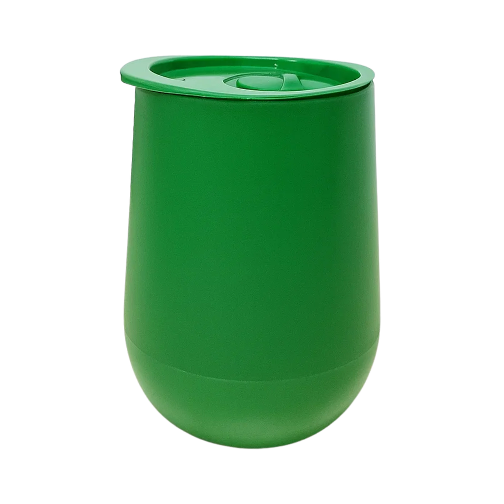 [P251383] Vaso Fibra de trigo verde 350 ml Vinero doble pared 8*9*12 cm