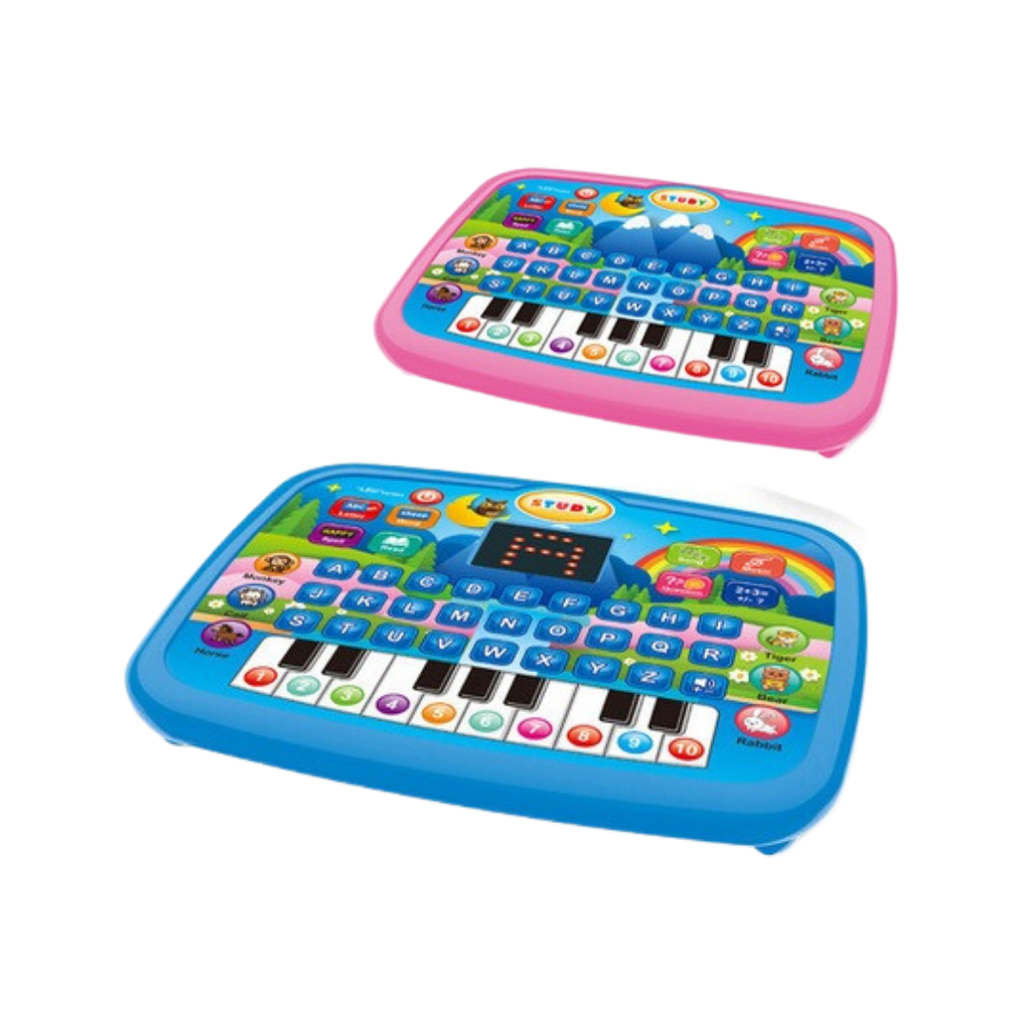 [J129301] Teclado Plástico celeste+rosado 24*4*19.5 cm teclado para bebe
