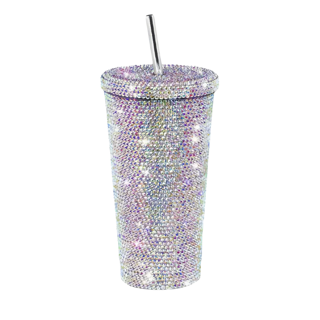 [P251395] Vaso Plástico Perlado 660 Ml Con Gotas Iridiscentes
