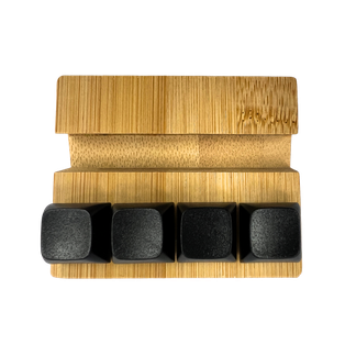 Posacelular bambú negro 8*5.8*3 cm teclado antiestrés