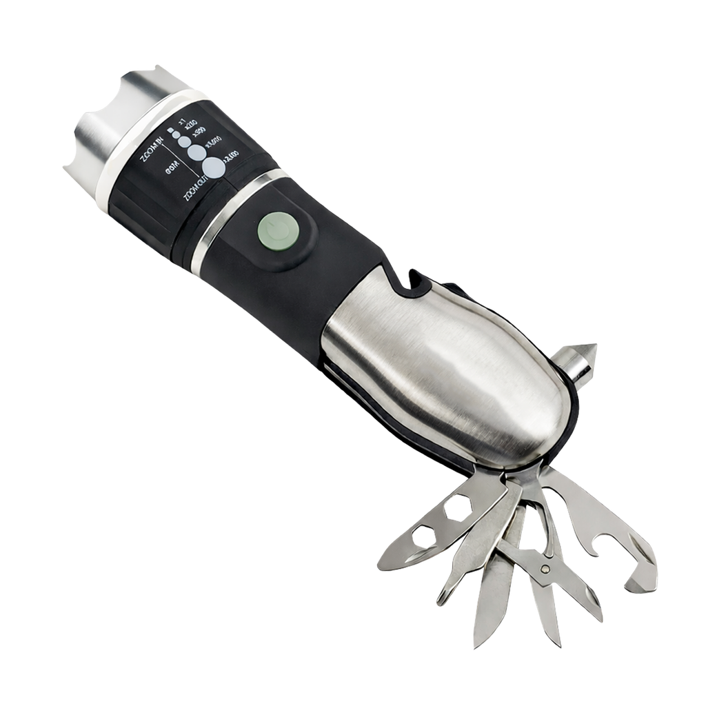 [H950414] Linterna Acero inoxidable negro 170*45 mm multifuncional