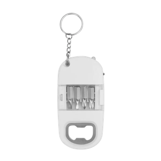 Desarmadores acero inoxidable blanco toad con destapador y argolla