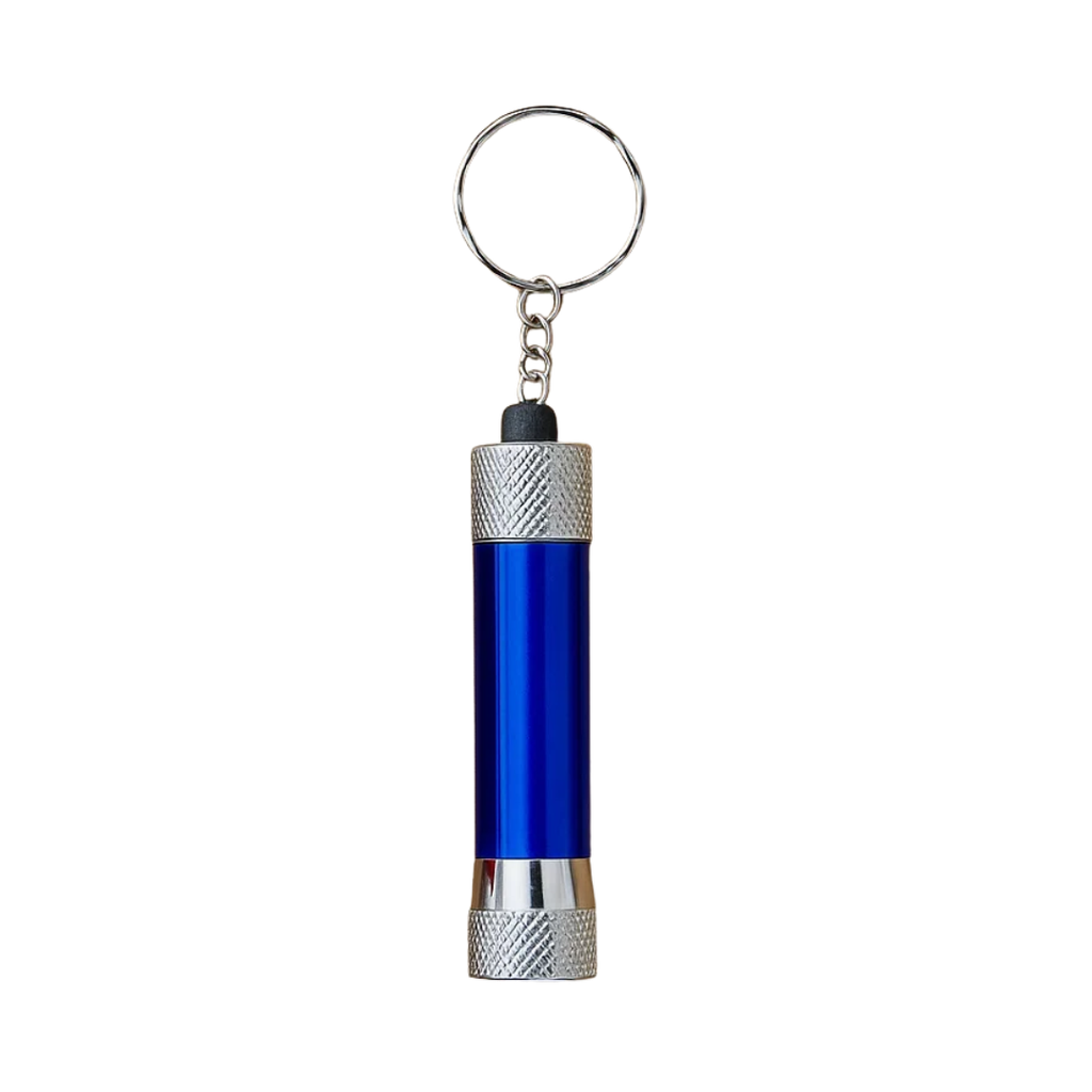[H950426] Linterna acero inoxidable azul 6.7*1.6 cm rough luz led