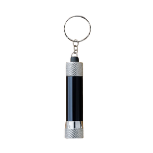 Linterna acero inoxidable negro 6.7*1.6 cm rough luz led