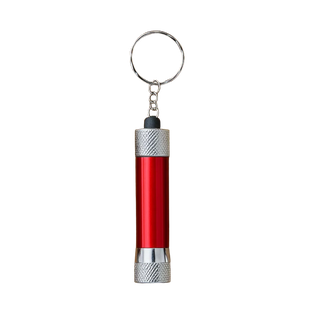 Linterna acero inoxidable rojo 6.7*1.6 cm rough luz led