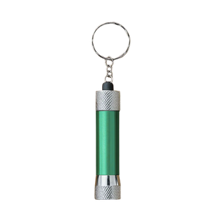 Linterna acero inoxidable verde 6.7*1.6 cm rough luz led