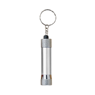 Linterna acero inoxidable plateado 6.7*1.6 cm rough luz led