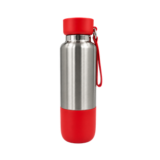 Termo acero inoxidable rojo 500 ml Warrior con pastillero cinta y taza base plástica