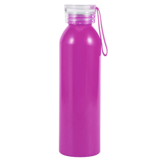 Pachon Aluminio rosado 500 ml con tapa transparente