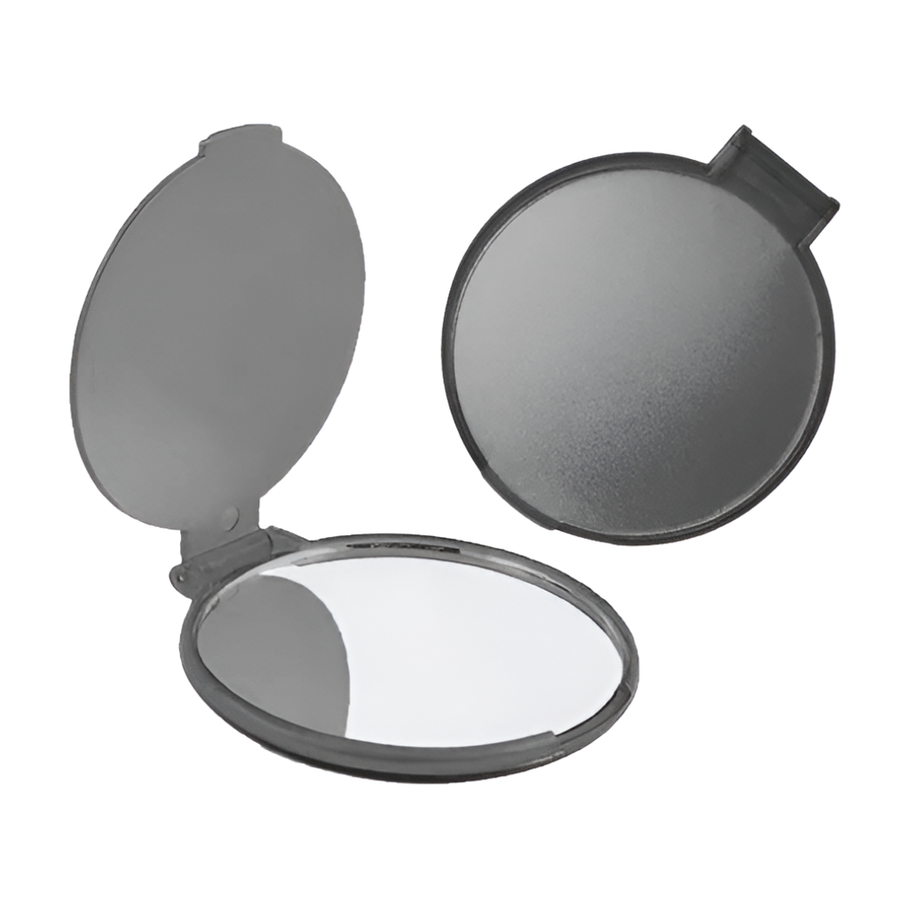 [B664037] Espejo plástico negro 6.3 cm de bolsillo