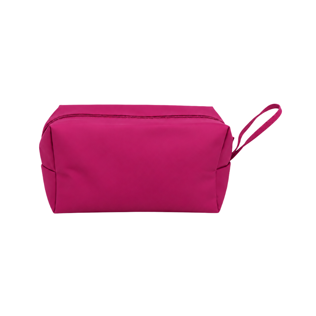 [B664041] Cosmetiquera pu rosado 22*13*10 cm Soft touch