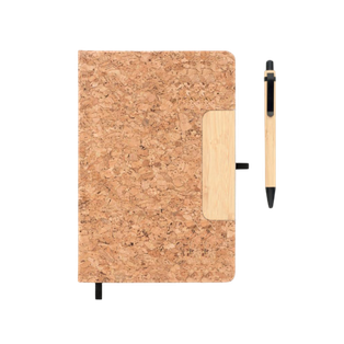 Libreta Corcho natural A6 Gussie con lapicero