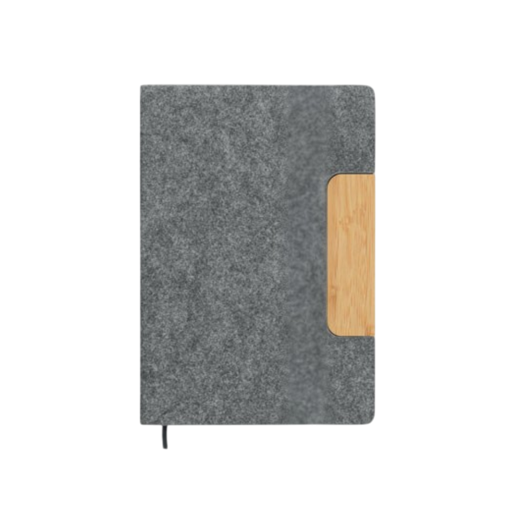 [P286140] Libreta felpa gris A5 Gussie