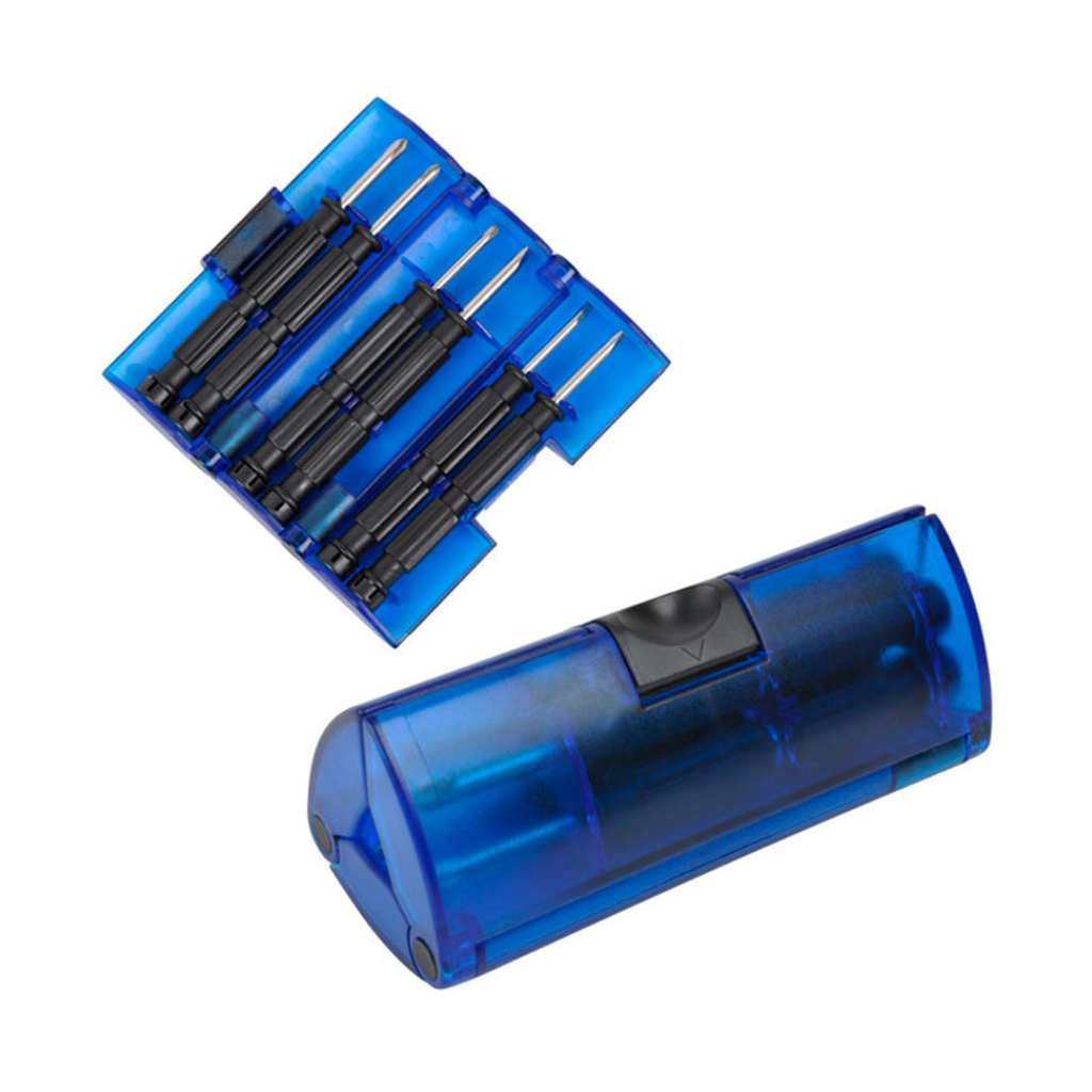 [H950431] Desarmador acero inoxidable negro set de 6 pcs en caja triangula