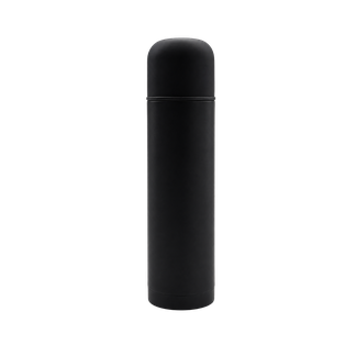 Termo acero inoxidable negro mate 470 ml bala doble pared