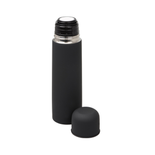 Termo acero inoxidable negro mate 470 ml bala doble pared