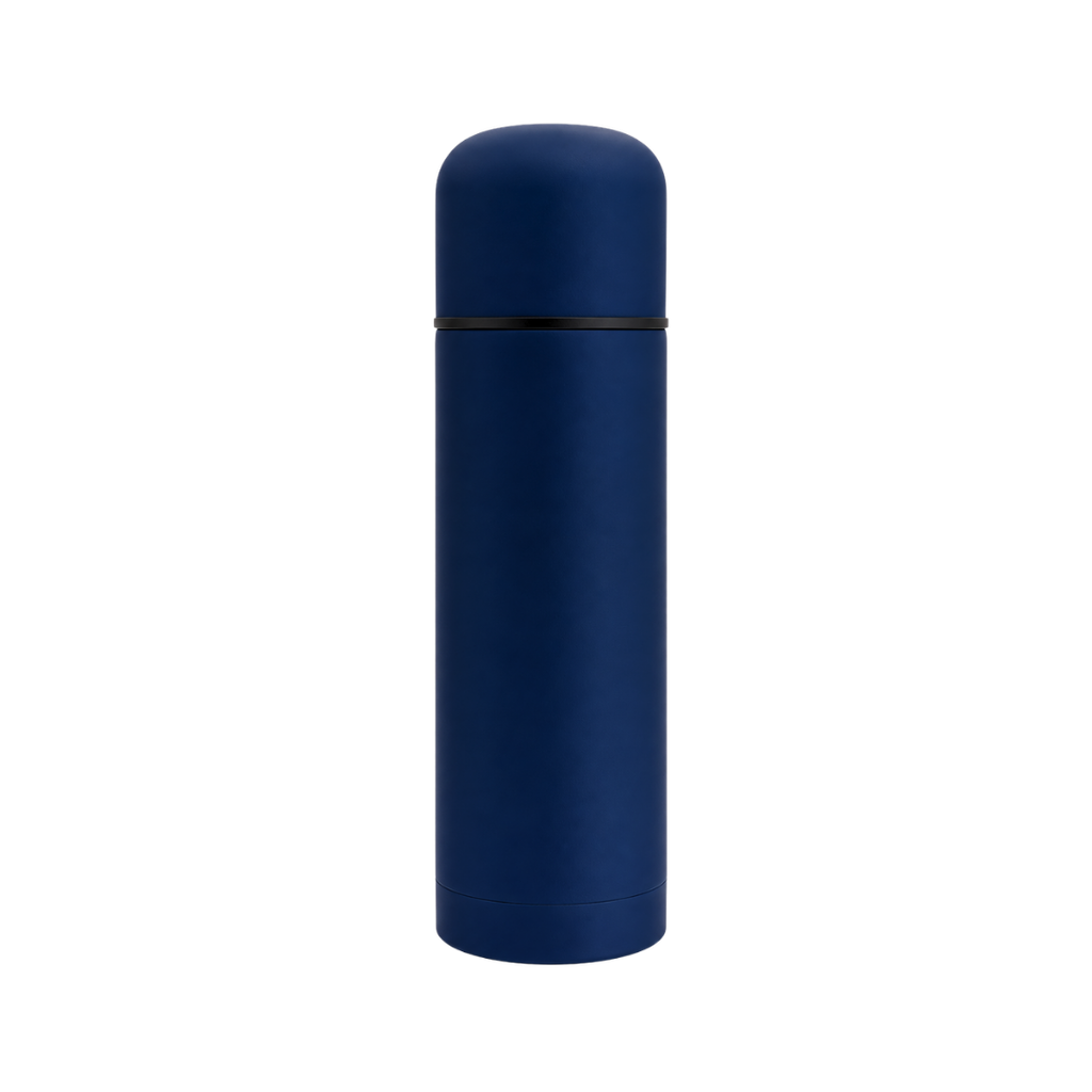[P251434] Termo acero inoxidable azul oscuro mate 470 ml bala doble pared