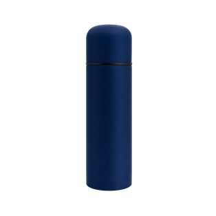 Termo acero inoxidable azul oscuro mate 470 ml bala doble pared