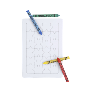 Rompecabezas cartón 4 crayones de cera