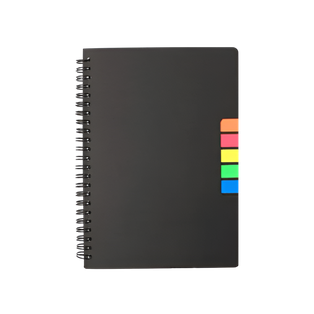 Libretas, papel, negro 17.5*22 Cm 70 hojas con notas adhesivas lapicero ecológico