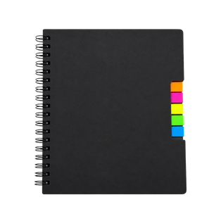 Libretas, papel, negro 17.5*22 Cm 70 hojas con notas adhesivas lapicero ecológico