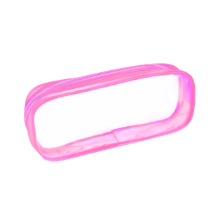 Estuche Pvc rosado 20.5*8.5*4 cm de ventana
